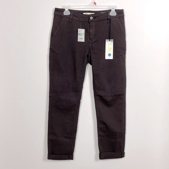 Mavi Selina Mid Rise Chino in wine twill - Picture 2 of 14